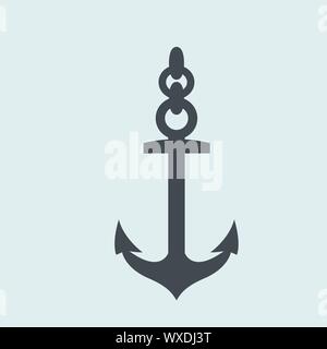 Anker Symbol Logo Template Vector Illustration Stock Vektor
