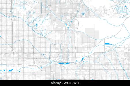 Reich detaillierte Vektor Lageplan von Scottsdale, Arizona, USA. Karte Vorlage für Wohnkultur. Stock Vektor