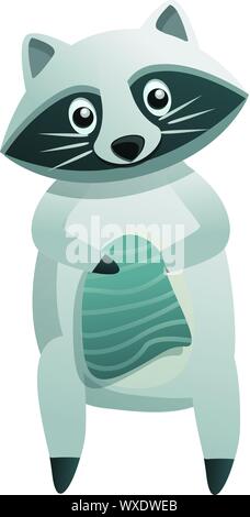 Waschbär Reinigung Symbol. Cartoon von waschbär Reinigung vektor Symbol für Web Design auf weißem Hintergrund Stock Vektor