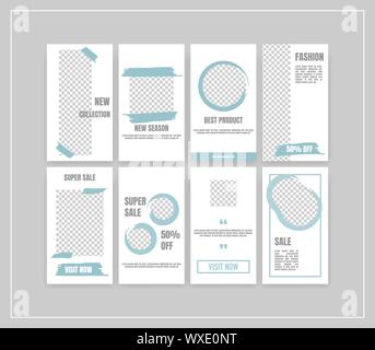 Minimale social media banner Template Pack Stock Vektor
