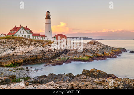 Portland Head Lighthouse, Maine, USA. Stockfoto