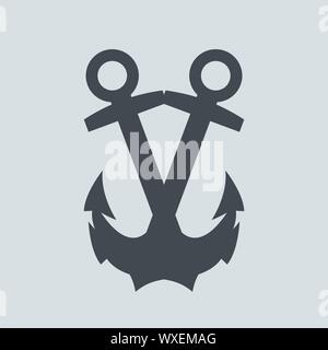 Anker Symbol Logo Template Vector Illustration Stock Vektor