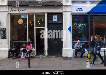 Lose Canon Käse und Wein und Drei 20 Eis Lab, Drury Street, Dublin 2, Irland Stockfoto