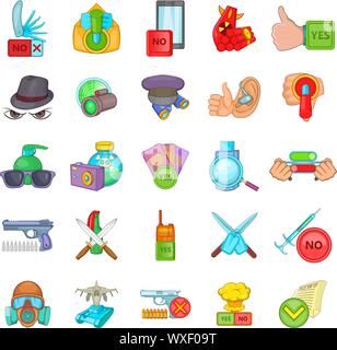Felon Symbole, Cartoon Stil Stock Vektor