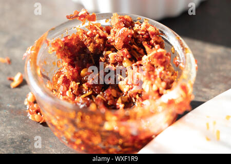 Lunumiris Sri Lankan sambal Paste diente als Würze Stockfoto