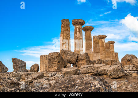 Tempel des Herakles im Tal der Tempel, Agrigento, Sizilien, Italien Stockfoto