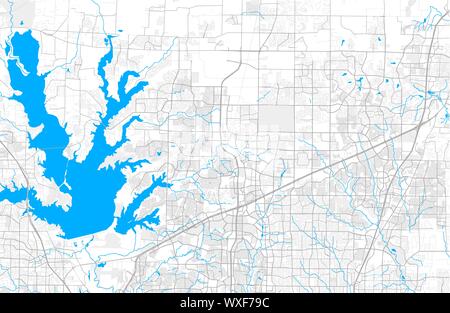 Reich detaillierte Vektor Lageplan von Frisco, Texas, USA. Karte Vorlage für Wohnkultur. Stock Vektor