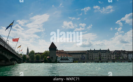 Die historische Altstadt von Konstanz an den Ufern des Rheins Stockfoto