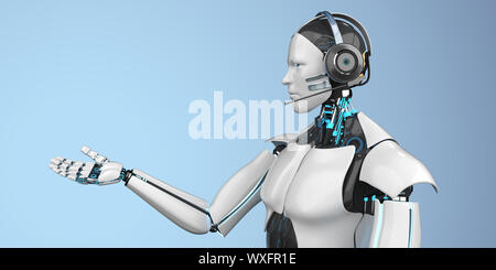 Humanoide Roboter Callbot Stockfoto