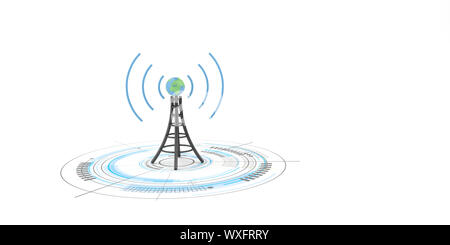 Antenne Globus HUD Stockfoto