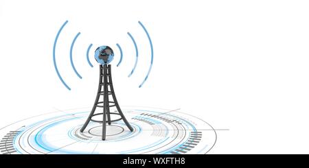 Antenne Globus HUD Stockfoto