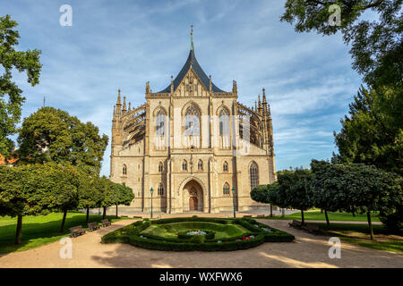 Die Kathedrale der Heiligen Barbara, Kirche, Tschechisch: Chram svate Barbory, ist eine römisch-katholische Kirche in Kutna Hora, Böhmen, UNESCO-Weltkulturerbe, Tschechische Republik Stockfoto