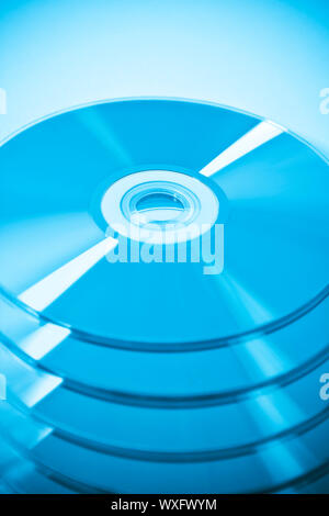 CDs im Stapel. Als Hintergrund nützlich. Stockfoto