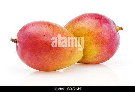 Mango isoliert auf weißem Hintergrund mit Freistellungspfad Stockfoto