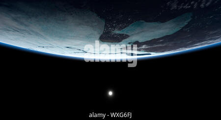 Ein Beispiel für eine schöne Ice Planet Hintergrund Stockfoto