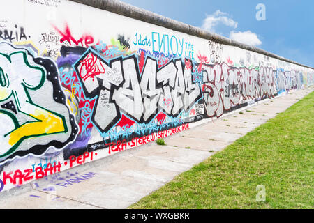 Ein Bild von der Mauer in Berlin Deutschland Stockfoto