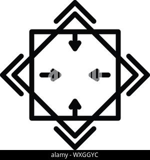 Alchemie Quadrat. Übersicht Alchemie square Vektor Symbol für Web Design auf weißem Hintergrund Stock Vektor