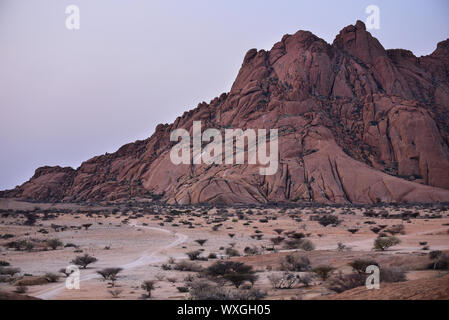 Landschaft an der Spitzkoppe, Namibia, Afrika Stockfoto