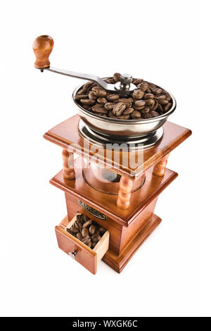 Kaffeemühle isoliert Stockfoto