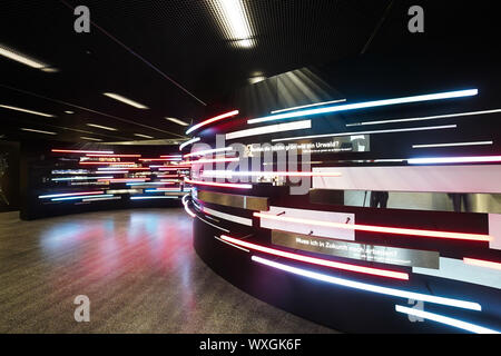 Berlin, Deutschland. 14 Aug, 2019. Blick in die Ausstellung, Event- und experimentelles Forum Futurium in Berlin. Quelle: Jörg Carstensen/dpa/Alamy leben Nachrichten Stockfoto