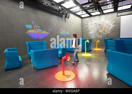 Berlin, Deutschland. 14 Aug, 2019. Blick in die Ausstellung, Event- und experimentelles Forum Futurium. Quelle: Jörg Carstensen/dpa/Alamy leben Nachrichten Stockfoto