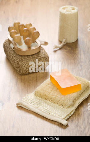 Badaccessoires-Kollektion Stockfoto