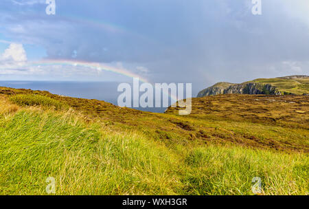 Blick über die Klippen von Horn Head im County Donegal in Irland Stockfoto