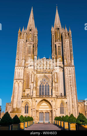 Bild von der Kathedrale Notre Dame in der Stadt Coutances in Haute Normandie, Frankreich Stockfoto