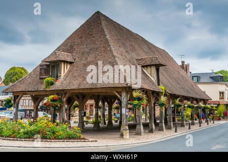 Bild der historischen Markthalle in Lyons la Foret in Haute Normandie, Frankreich Stockfoto