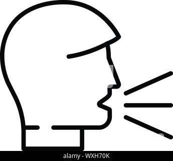 Protest schreien Symbol. Umrisse Protest schreien Vektor Symbol für Web Design auf weißem Hintergrund Stock Vektor