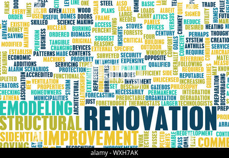 Renovierung oder Umbau Ihres Hauses DIY als Konzept Stockfoto