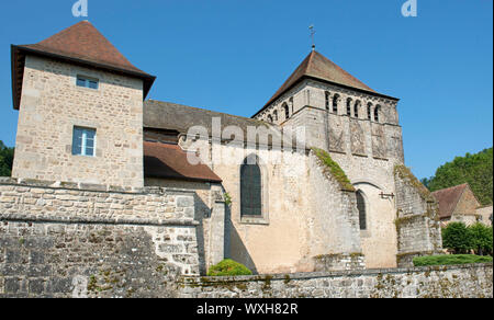 Kirche von Moutier-d'Ahun in der Creuse, Limousin, Frankreich Stockfoto