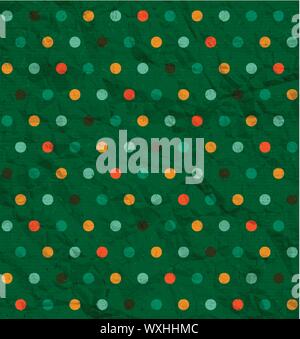 Polka Dot Pattern auf grünem Hintergrund Stock Vektor