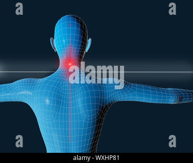 Menschliche 3d und Schmerz Stockfoto