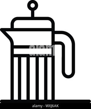 Französische Presse Symbol. Übersicht französische Presse vektor Symbol für Web Design auf weißem Hintergrund Stock Vektor