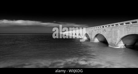 Alte Brücke von sieben Meilen nach Key West Stockfoto