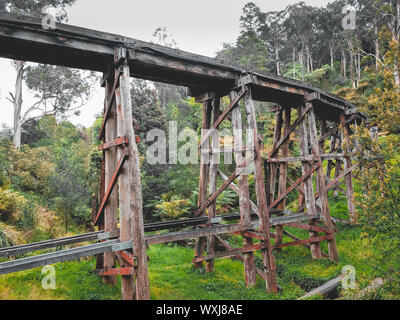 Die monbulk Creek Gestellbrücke, Dandenong Ranges, Victoria, Australien Stockfoto