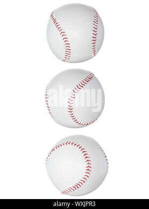 Baseball Ball isoliert auf weißem Hintergrund Stockfoto