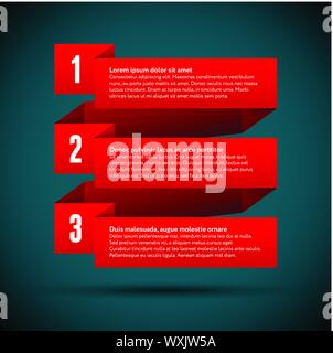 Infografik mit nummerierten Infografik Bänder Stock Vektor