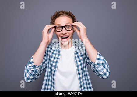 Portrait von stilvoll trendy schön schön schön schön Jubeln Stockfoto