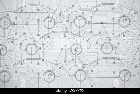 Bild des Autos Diagramme in grau Stockfoto