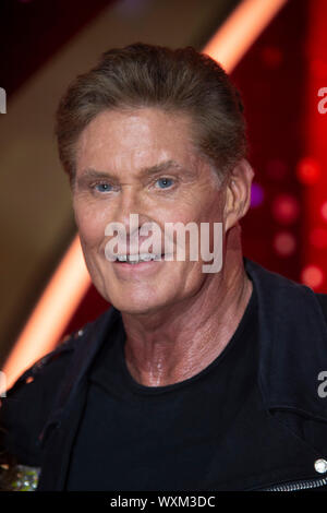 Hannover, Deutschland. 14 Sep, 2019. David Hasselhoff, USA, Sänger und Schauspieler, Willkommen bei Carmen Nebel, spende Gala zugunsten der Deutschen Krebshilfe, ZDF-Show am 14.09.2019 in der TUI Arena Hannover, Â | Nutzung der weltweiten Kredit: dpa/Alamy leben Nachrichten Stockfoto