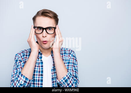 Portrait von funky, high, school, Teenager richtige Brille von Han Stockfoto