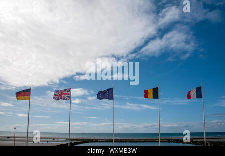 EU und europäischen Flaggen Stockfoto
