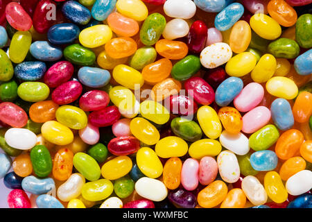 Mehrfarbige Jelly Belly beans. Stockfoto