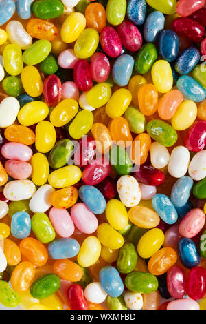 Mehrfarbige Jelly Belly beans. Stockfoto