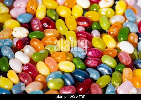 Mehrfarbige Jelly Belly beans. Stockfoto