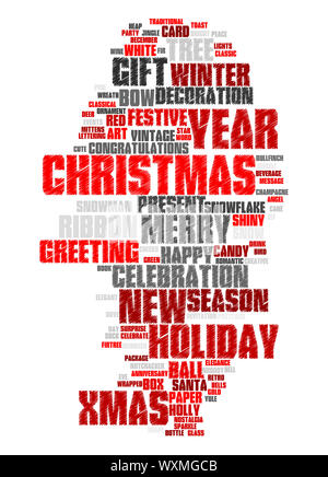 Ein Bild von Nizza Weihnachten text Cloud Stockfoto
