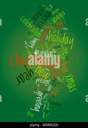 Ein Bild von Nizza Weihnachten text Cloud Stockfoto