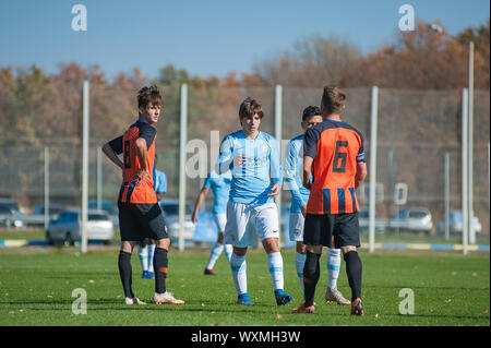 Charkow, Ukraine - 23. OKTOBER 2018: UEFA Champions League U-19-match Bergmann - Manchester City Stockfoto